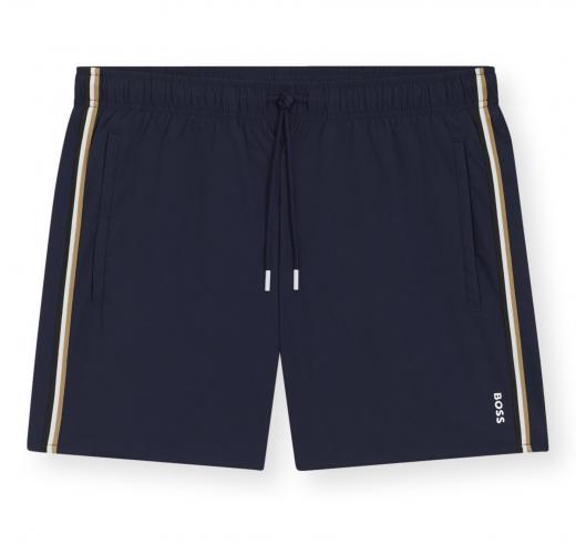 BOSS Boxer Da Mare Uomo Con Logo e Righe Iconic 50491594 Colore Blu Scuro