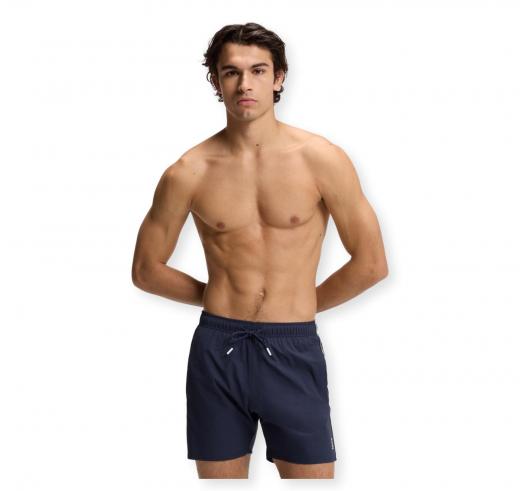 BOSS Boxer Da Mare Uomo Con Logo e Righe Iconic 50491594 Colore Blu Scuro