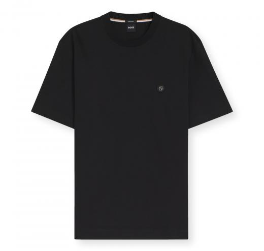 BOSS T Shirt Uomo In Cotone Mercerizzato Con Monogramma Double B C Taut 01 50555844 Colore Nero