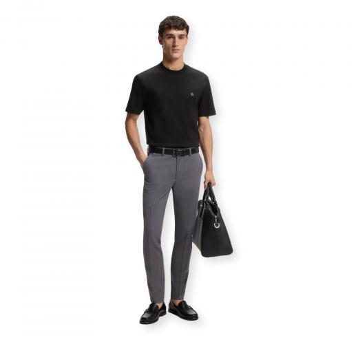 BOSS T Shirt Uomo In Cotone Mercerizzato Con Monogramma Double B C Taut 01 50555844 Colore Nero