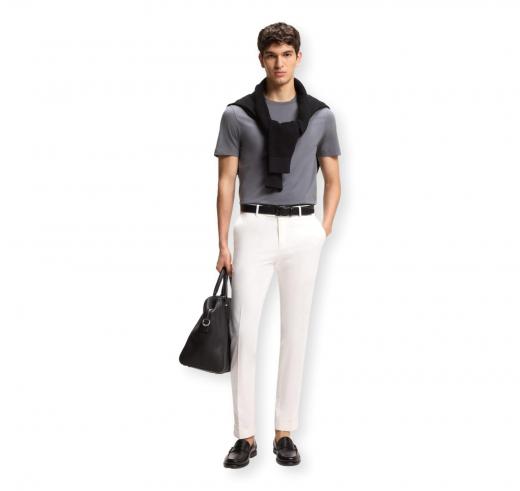 BOSS T Shirt Uomo In Jersey Di Cotone Con Logo Thompson 01 50468347 Colore Grigio