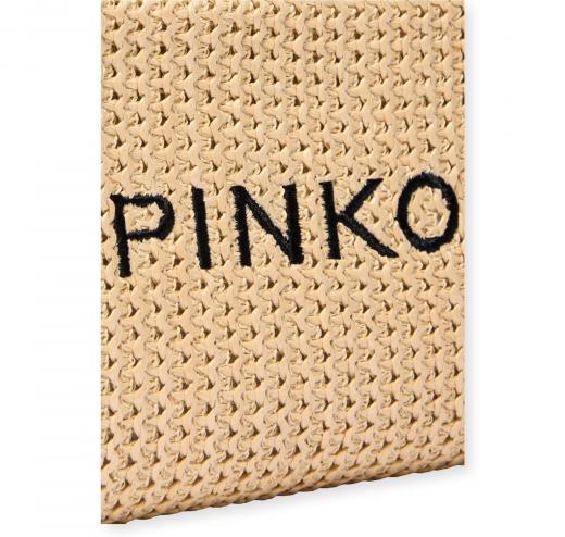 PINKO Necessaire Donna In Rafia 106717 Colore Paglia Beige HZ3Q