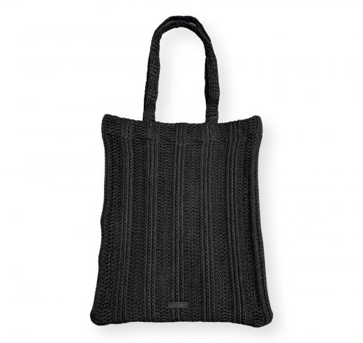 PINKO Borsa Donna Easy Tote Bag In Raffia E Rete 106728 Colore Nero Z99