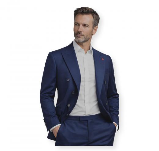ROY ROBSON Giacca Uomo Blu Regular Fit Doppiopetto Elegante 05038 Colore Blu