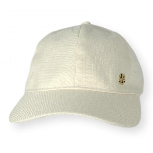 BOSS Cappellino Donna In Twill Di Cotone Con Logo In Metallo Regolabile Ari FB 50560412 Colore Avorio