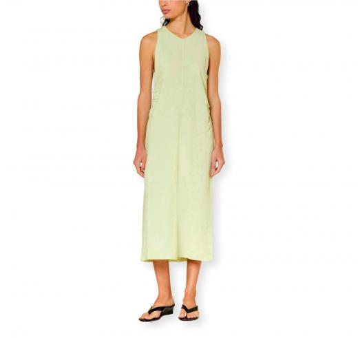 BOSS Abito Donna Svasato In Lino C Delinna 50559243 Colore Verde Chiaro