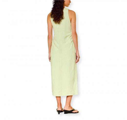 BOSS Abito Donna Svasato In Lino C Delinna 50559243 Colore Verde Chiaro