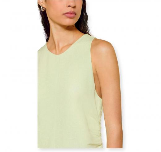 BOSS Abito Donna Svasato In Lino C Delinna 50559243 Colore Verde Chiaro