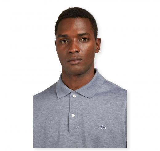 PAUL SHARK Polo Uomo Cotone Double Piqué Manica Lunga 99311003 Colore Grigio