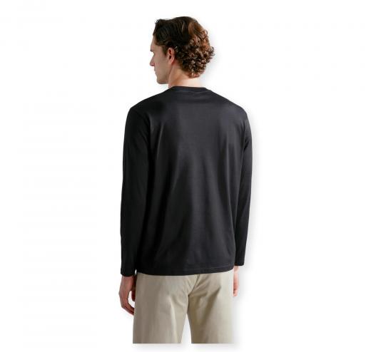 PAUL SHARK T Shirt Uomo Manica Lunga Shark Badge Regular Fit C0P1093 Colore Nero