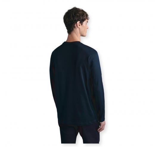 PAUL SHARK T Shirt Uomo Manica Lunga Cotone Jersey Regular Fit 99311006 Colore Blu Scuro