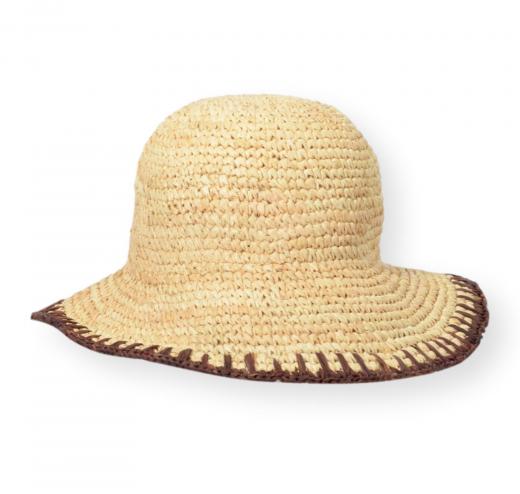 BOSS Cappello Donna In Rafia Con Logo Dorato Danika CR 50562247 Colore Beige