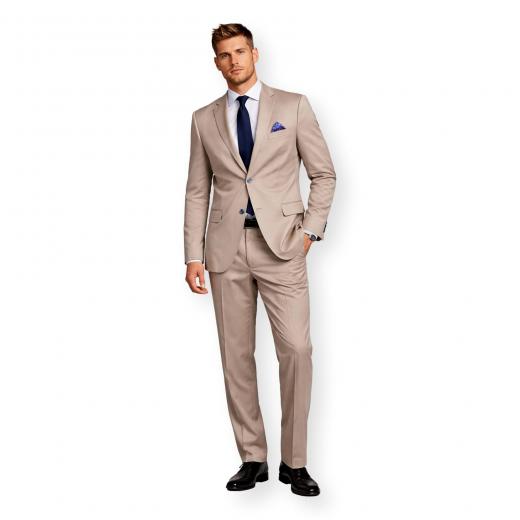 ALESSANDRO GILLES Abito Uomo Slim Fit Cotone Elasticizzato Chiaro Sfoderato A22C