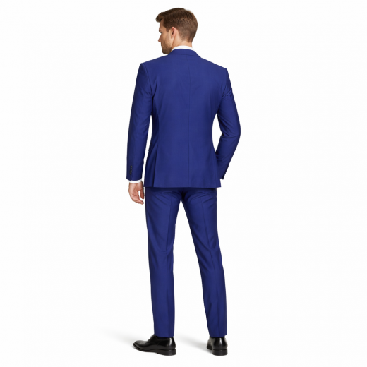 SIMBOLS Smoking Uomo Bluette Slim Fit Lana Marzotto Cerimonia Made in Italy