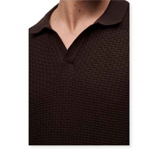 BOSS Polo Uomo In Cotone Elasticizzato Regular Fit H Natalo 50561613 Colore Marrone Scuro