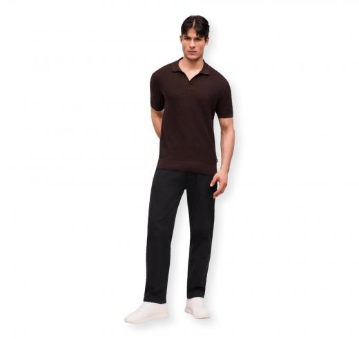 BOSS Polo Uomo In Cotone Elasticizzato Regular Fit H Natalo 50561613 Colore Marrone Scuro