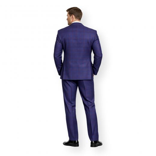 ALESSANDRO GILLES Abito Uomo Quadro Blu SLIM FIT A222 0166 taglia 50