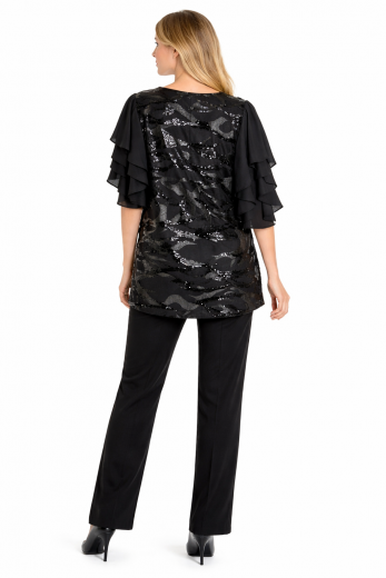LISA KOTT COMPLETO PANTALONE DONNA CURVY STYLE PAILLETTES LK04972 MADE IN ITALY