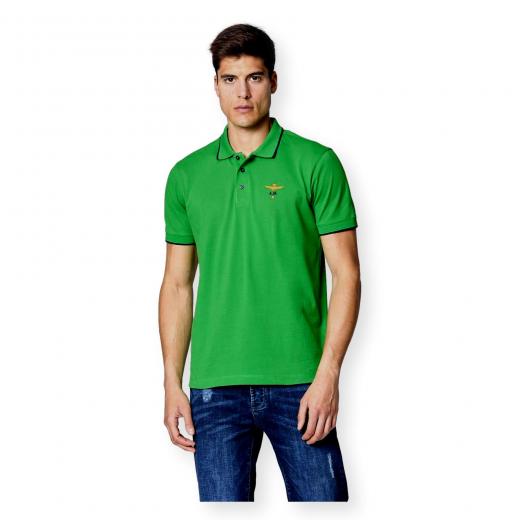 AERONAUTICA MILITARE Polo Uomo Basica In Cotone Manica Corta PO1308 Colore Verde Chiaro
