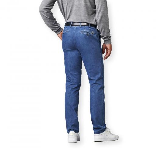 MEYER Pantalone Uomo Elasticizzato Travel Perfect Fit Oslo 1-4122/16 Colore Blu Denim