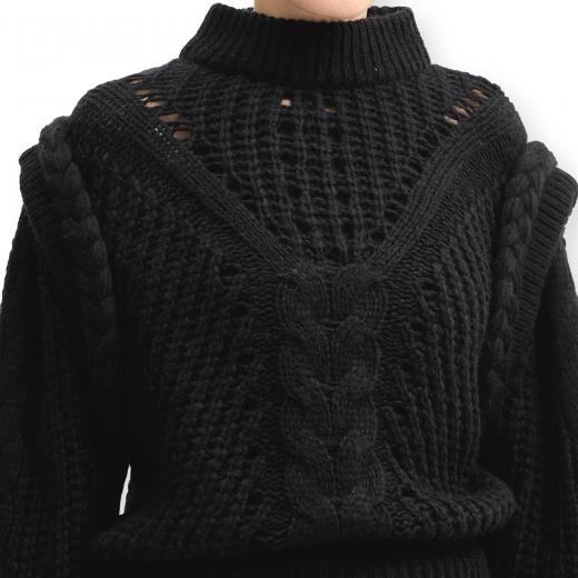 BOSS Maglione Donna Lavorato Con Alpaca e Lana Vergine C Fasta 50548951 Colore Nero