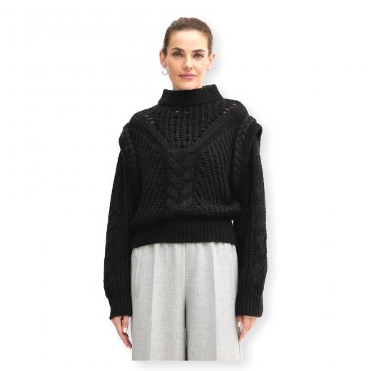 BOSS Maglione Donna Lavorato Con Alpaca e Lana Vergine C Fasta 50548951 Colore Nero