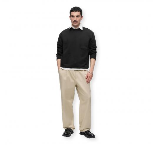 BOSS Felpa Uomo Girocollo In Cotone SW Crewneck 50564103 Colore Nero
