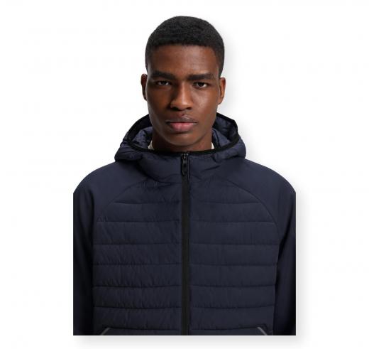 BOSS Giubbotto Uomo Idrorepellente con Cappuccio J Urbanex Hybrid HD 0541032 Colore Blu Scuro