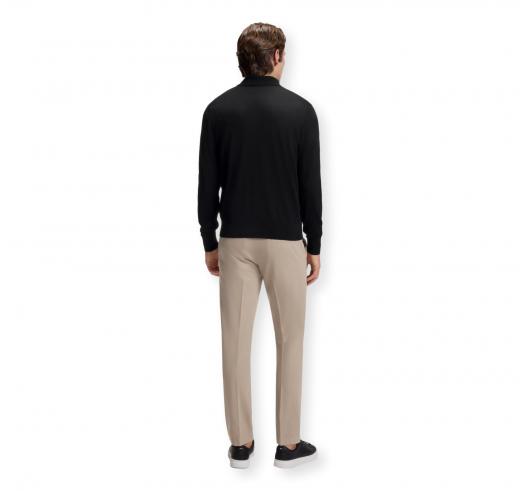 BOSS Polo Uomo in Lana Merino Extrafine H Lancione 50565503 Colore Nero