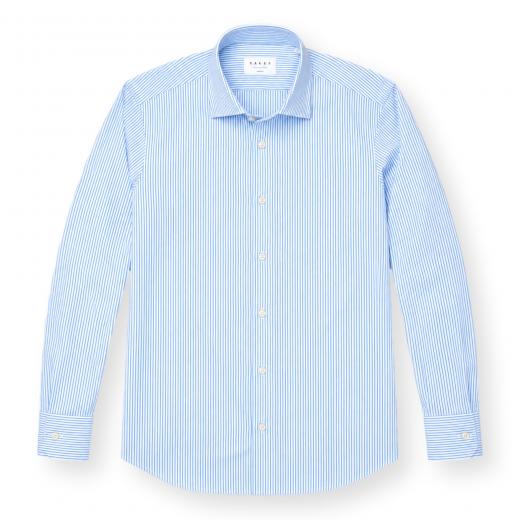 XACUS Camicia Uomo Active Shirt Tailor Fit a Righe 31643001 Bianco Celeste