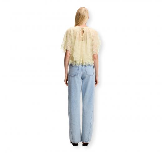 BOSS Camicetta Donna a Mantellina con Rifiniture in Pizzo C Bennedy 50564694 Colore Beige