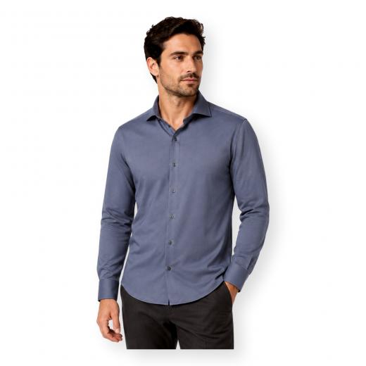 XACUS Camicia Uomo Active Shirt Tailor Fit 31722733 Grigio Stretch Tecnico