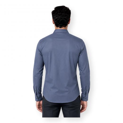 XACUS Camicia Uomo Active Shirt Tailor Fit 31722733 Grigio Stretch Tecnico