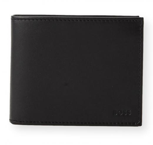 BOSS Portafoglio Uomo in Pelle con Portachiavi Set Trifold Keyring 50559392 Colore Nero