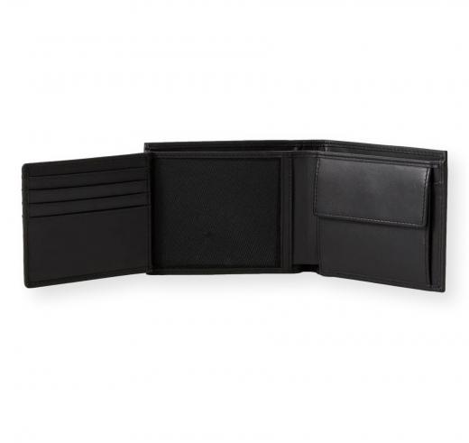 BOSS Portafoglio Uomo in Pelle con Portachiavi Set Trifold Keyring 50559392 Colore Nero
