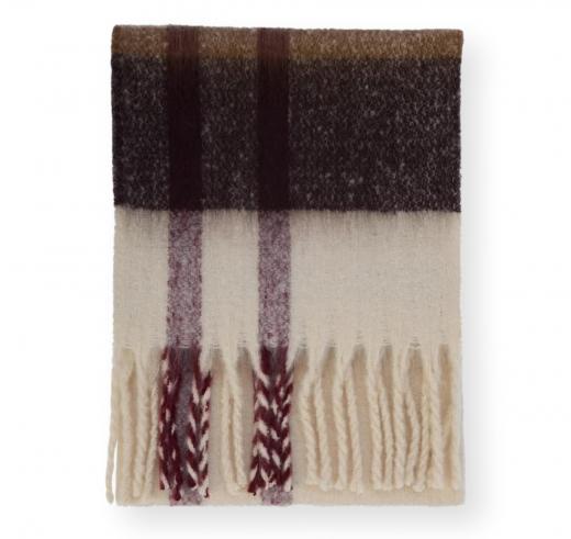 BARBOUR Sciarpa Donna Isla Tartan Boucle LSC0293TN30 Colore Avorio Tartan