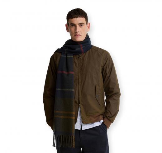 BARBOUR Sciarpa Yorklane Tartan in Boucle con Frange USC0403TN43 Colore Classic Tartan