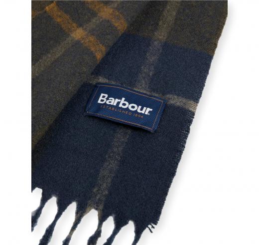 BARBOUR Sciarpa Yorklane Tartan in Boucle con Frange USC0403TN43 Colore Classic Tartan