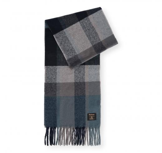 BARBOUR Sciarpa Westerdale a Scacchi Oversize USC0391GY91 Colore Grigio Tartan