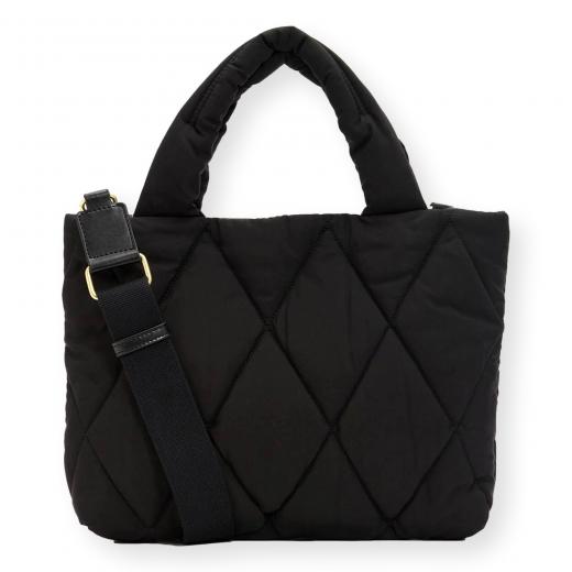 BARBOUR Connie Mini Borsa Tote Donna Trapuntata Nera con Tracolla LBA0551BK311