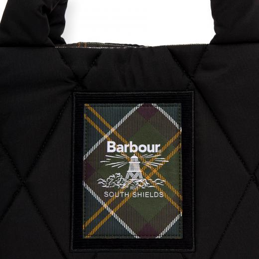 BARBOUR Connie Mini Borsa Tote Donna Trapuntata Nera con Tracolla LBA0551BK311