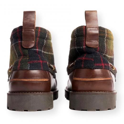 BARBOUR Harle Stivaletti Chukka Uomo Pelle Brown Classic Tartan MFO0848BR74