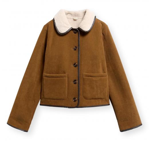 BARBOUR Giacca Donna in Pile a Coste con Ecopelliccia Penny LCA0423BR31 Beige