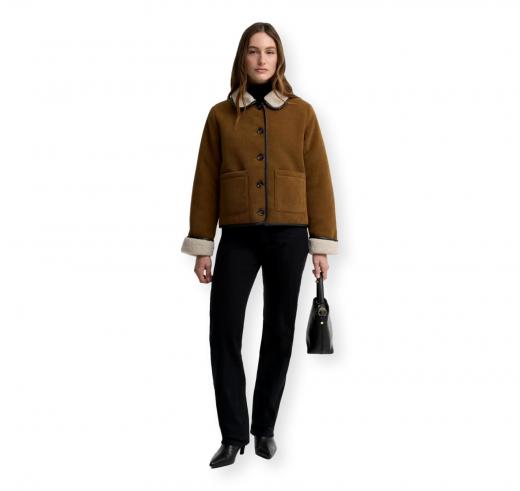 BARBOUR Giacca Donna in Pile a Coste con Ecopelliccia Penny LCA0423BR31 Beige