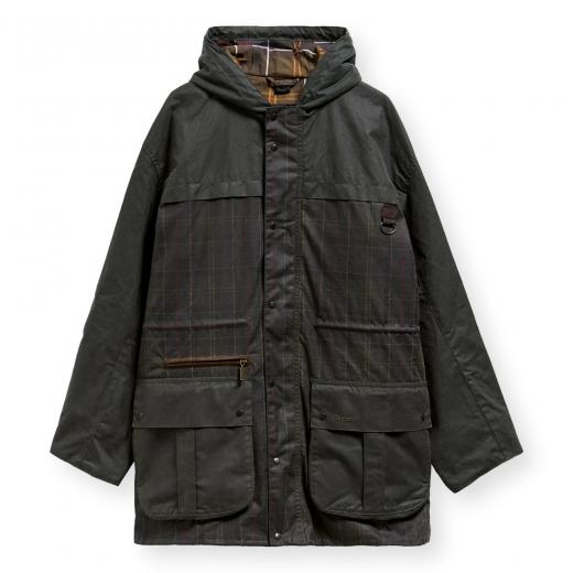 BARBOUR Icons Durham Giacca Cerata Uomo Classic Tartan con Cappuccio MWX2589TN12