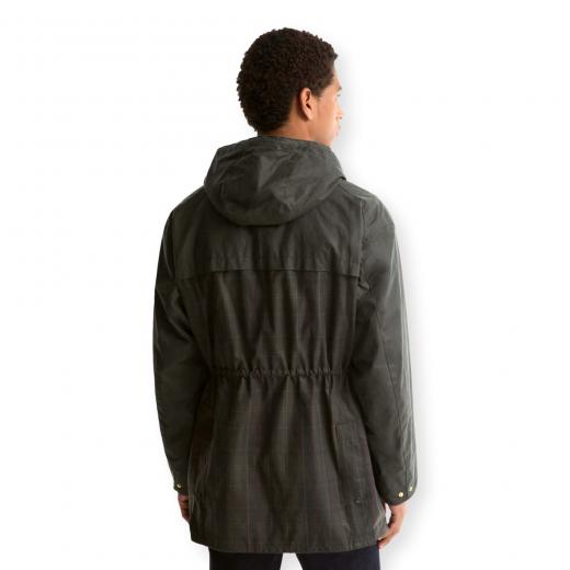 BARBOUR Icons Durham Giacca Cerata Uomo Classic Tartan con Cappuccio MWX2589TN12