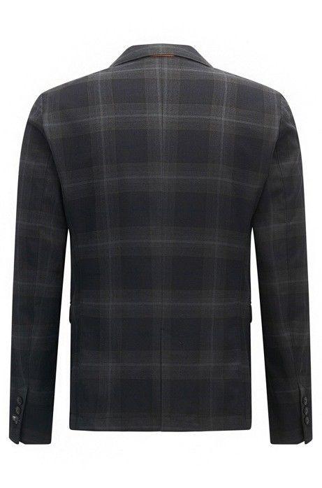 HUGO BOSS Giacca slim fit in tessuto a quadri Modello Benestretch8_BS - 50371946