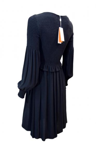 HUGO BOSS Vestito in tessuto elasticizzato BLU lavorato Modello ALINEH  50395909