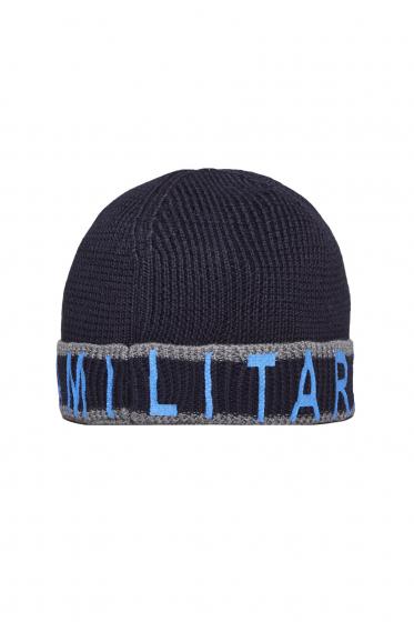 AERONAUTICA MILITARE Cappello CU004L Cuffia Berretto con risvolto decorato BLU