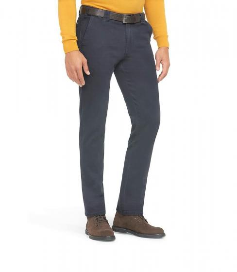 MEYER Pantalone Uomo Modello Oslo Chino In Twill Di Cotone 2-5576/19 Colore Blu